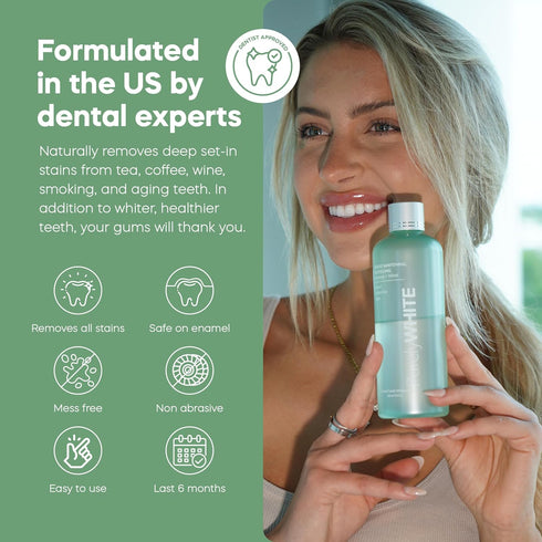 PurelyWHITE Coconut Pulling Oil - Mouthwash Mint Oil Pulling for Teeth Whitening & Healthier Gums