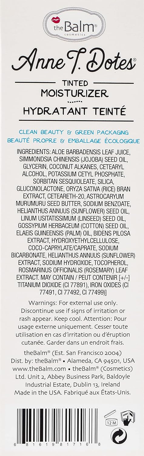 theBalm Anne T. Dotes Tinted Moisturizer, 10 (Very Fair Skin), 1 fl. oz., 7168