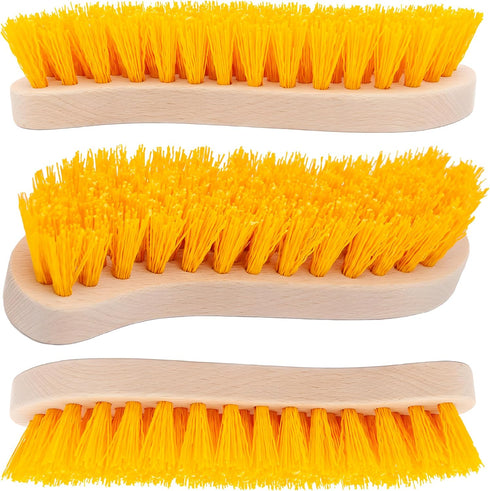 Pack of 3 Hard Bristle Scrub Brush, Heavy Duty Scrub Brush, Utility Hand Brush Set for Indoor and Outdoor Cleaning