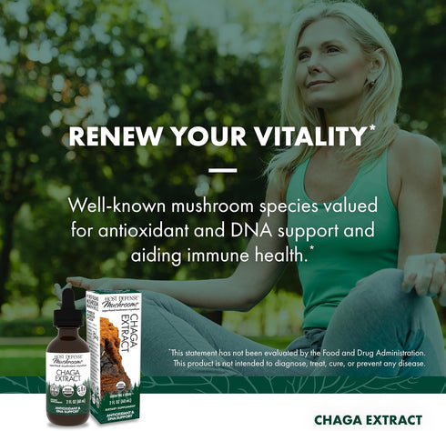 Immune 2 oz (60 Host Defense Chaga Extract - System Support Supplement - Chaga Mushroom for Antioxidant Activity