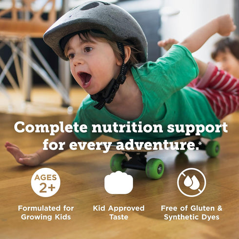 Gummies 60ct Hyland's Kids Multivitamin + Superfoods Boost, Sugar Free Natural Strawberry Flavored with Fruits