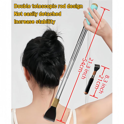 PEXOMEDO Scratcher8.3-21.3inHand 2 Pack) Portable Extendable Double-Pole Back Massager for Scratching Itches, Strong