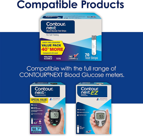 CONTOUR NEXT Blood Glucose Test Strips - 15 Count for Diabetes