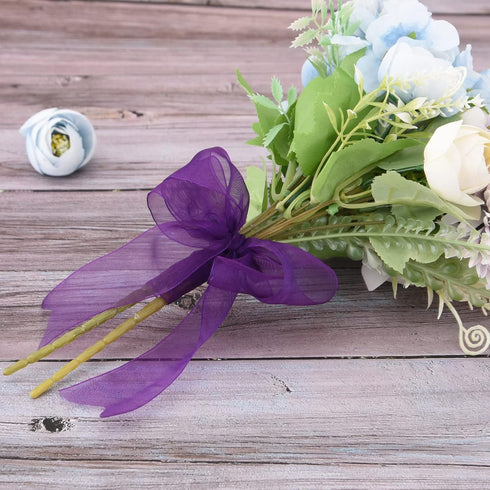 1-1/2 Inch Sheer Organza Ribbon, 50 Yards/Roll (Purple)