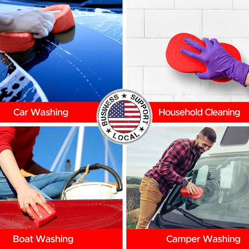 Sponges for Cleaning, 2 Pack Multi-Purpose Sponge, Perfect for Car Wash, Household Cleaning, Tile Grout
