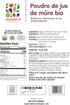 UNLEASH'D ORGANIC Mulberry 16oz 100% Unleashd Organic Juice Powder Pure Superfood, Rich in Vitamins, Supports Detox