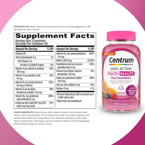 Gummy, 100 Count (Pack 1) Centrum Multivitamin