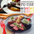 180 Pcs Heavy Duty Plastic Silverware Set, Red Black Gold Disposable Cutlery for Graduation Wedding Party Dinner