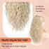 SEIKEA 18" Long Claw Highlight Ponytail Extension, PT002 Tia Multi Layered Hair Wavy Curly Fluffy Thick Jaw Clip in Hair Extensions Ponytail Soft Natural Ash Blonde White Blonde Highlights