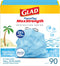 Glad ForceFlex MaxStrength Tall Kitchen Trash Bags | 13 Gal | Beachside Breeze | 90 Ct | Pack May Vary