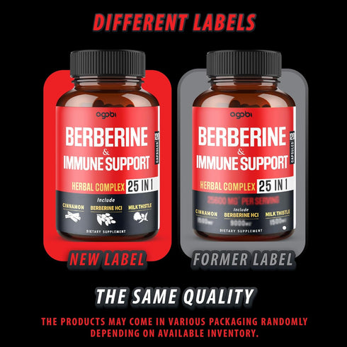 Premium Berberine Supplement with Ceylon, Ashwagandha, Turmeric, Milk Thistle, Elderberry & Black Pepper, 120 Capsules