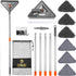 85" Wall Mop Cleaner - Long Handle with Stainless Steel Hook, 180° Rotating Duster Tool for Walls, Ceiling & Floors