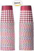 Hammont Picnic Cups – 9 oz Gingham BBQ Party Supplies - Red & White Checkered Disposable Paper Cups (50 Pack)
