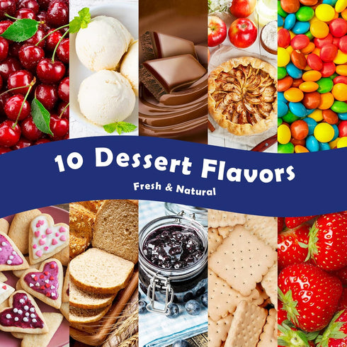 Holamay Dessert Fragrance Oils - Scented Oils Set of 10 for Soap & Candle Making, Aromatherapy Diffuser Oils