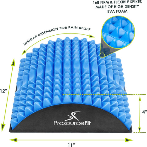 ProsourceFit Orthopedic Traction Device & Lower Lumbar Massage Support, Pink, Arched Back Stretching Spike