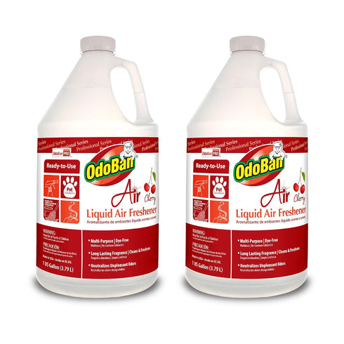 OdoBan Professional Series Ready-to-Use Air Cherry Liquid Air Freshener, 2-Pack, 1 Gallon Each