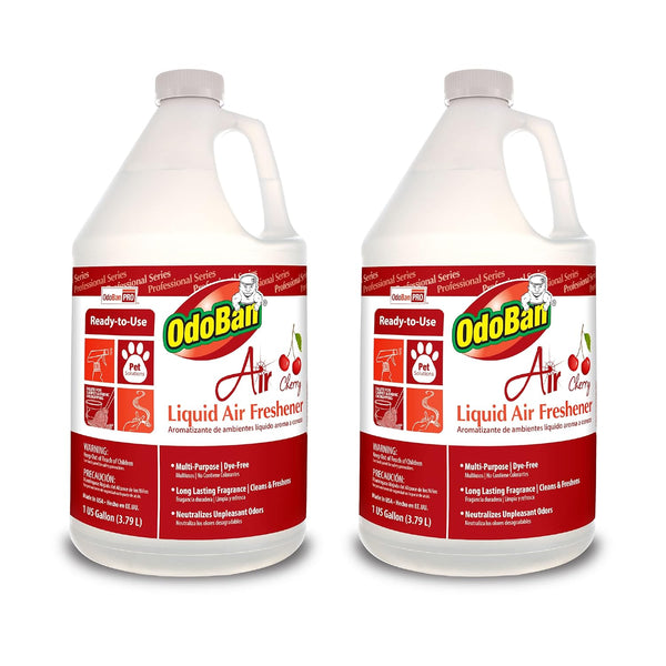 OdoBan Professional Series Ready-to-Use Air Cherry Liquid Air Freshener, 2-Pack, 1 Gallon Each
