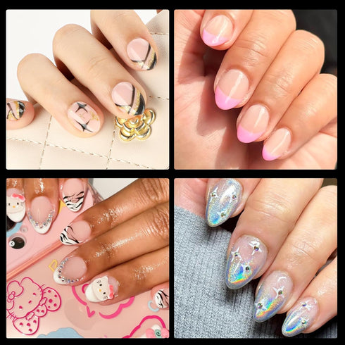 UNA GELLA Extra Short Almond Nail Tips, Full Cover 504PCS Gel x Nail Tips for Home DIY Salon