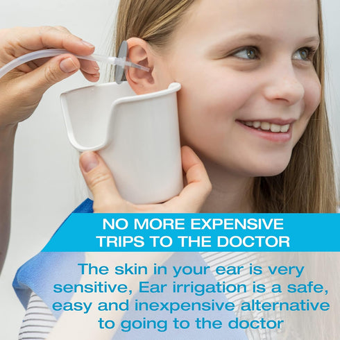 Ear Wax Removal Tool by Tilcare, Ear Irrigation Flushing System for Adults & Kids, Complete Ear Cleaning Kit with