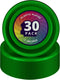 DecorRack 30 Small Plastic Plates, Heavy Duty 7 Inch Disposable Party Ware for Kids Birthday, Green