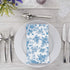 YOCHANDA 100 Pack Blue Floral Guest Hand Towels Disposable for Bathroom, Blue Floral Paper Napkins Decorative Spring