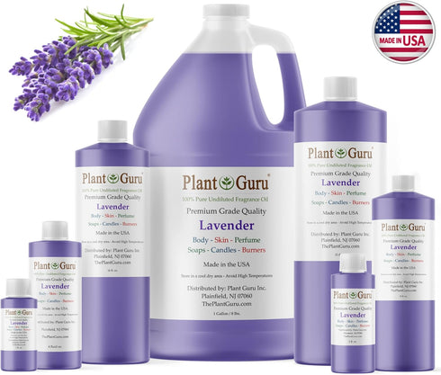 Lavender Fragrance Oil 8 fl. oz. Scented Oil for DIY Soap Making, Candles, Bath Bombs, Body Butters. Used in Aromatherapy Diffusers, Burners and Warmers. Great Addition to Lotions and Creams.