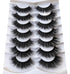 Pooplunch 7 Pairs Pack of Dramatic Volume 20MM Long Faux Mink False Eyelashes - 8D Thick Soft Strips