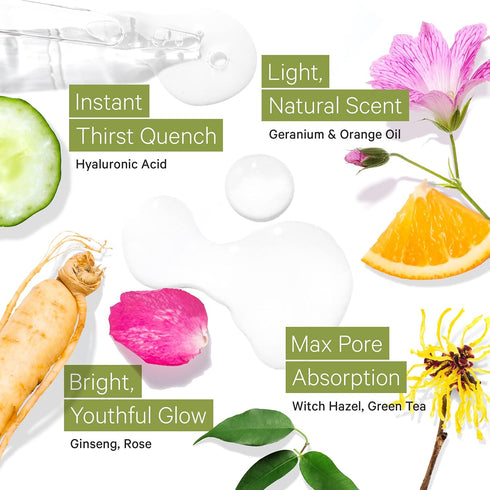 Tree To Tub Hydrating Facial Toner Spray for Dry & Sensitive Skin, Alcohol-Free with Witch Hazel & Rose Water