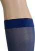 Truform Sheer Compression Stockings, 15-20 mmHg, Women's Knee High Length, Open Toe, 20 Denier, Blue, 3X-Large