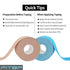 Kinesiology Tape, 4 Rolls K Sports Tape for Knee Support and Muscle Pain Relief, Uncut Physio Tape for Athletes