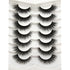 Pooplunch False Eyelashes, Cat Eye Wispy Extensions Faux Mink Lashes, Pack Short Natural Volume Fake Eyelash Strips, 7