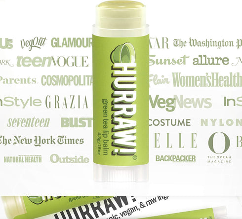Hurraw! Green Tea Lip Balm: Organic, Certified Vegan, Cruelty-Free, Gluten-Free, Non-GMO, 100% Natural Ingredients