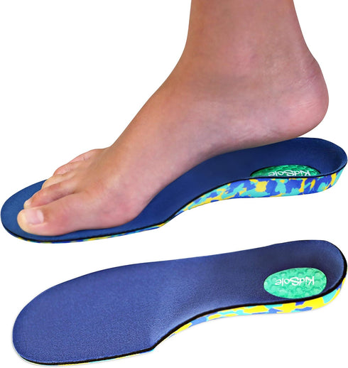 Camo Comfort Children's Insoles for Kids with Flat Feet, Arch Support by KidSole