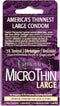 Kimono MicroThin Large Pack of 3 - Premium Lubricated Natural Latex Condoms,