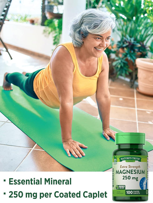 Magnesium Oxide 250 mg | 100 Caplets, Vegetarian, Non-GMO & Gluten Free Supplement by Nature's Truth