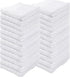 24 Pack 16x19 Bar Mop Towels, White Absorbent Cotton Kitchen Towels for Home, Restaurant, Bar Glass Cleaning - 30 oz