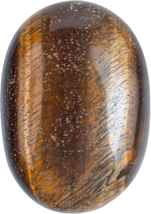 55-60mm Tiger Eye Palm Stone, Natural Body Chakra Balancing Worry Stone, Hand Carved Pocket Massage