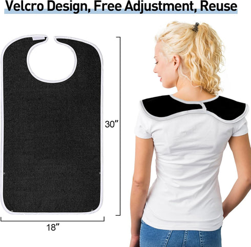 Pozico Adult Bibs for Eating Women/Men/elderly Washable,Waterproof, Clothing Protectors & Adult Bibs with Debris Trap