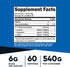Nutricost BCAA Powder (Strawberry Kiwi) 60 Servings, Optimal 2:1:1 Ratio
