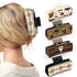 Western Leather Hair Claw Clips, Sunflower Floral Square Claw Clips for Hairstyling, Cowhide Accessories