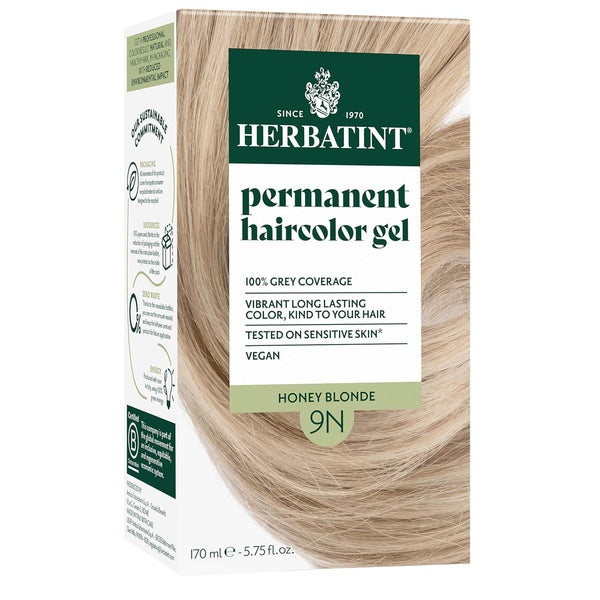 Herbatint Permanent Hair Dye for Women, 9N Honey Blonde, 5.75 fl oz, Ammonia-Free, Vegan