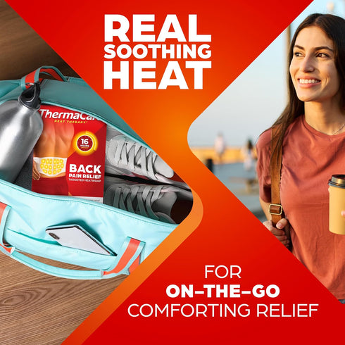 Pack 3) ThermaCare Advanced Back & Hip HeatWraps - Long-Lasting, Disposable Heat Therapy for Lower Back Pain, Muscle
