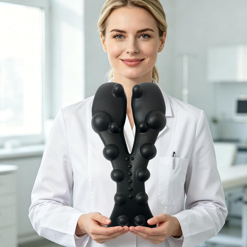 Neck and Shoulder Relaxer Cervical Traction Device, Neck Stretcher Pillow for TMJ Neck Pain Relief, Cervical Spine