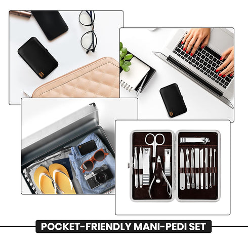 Utopia Care Manicure Kit, 15 Piece Professional Stainless Steel Nail Clippers Set for Men and Women with Luxurious