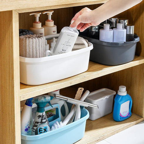 Multi-Purpose Cleaning Caddy with Handle, Portable Shower Organizer/Storage Basket for Bathroom Supplies & Cleaning