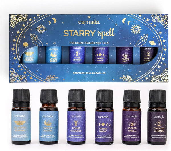 Carnatia Starry Spell Fragrance Oil Set 6 Magical & Calming Aromatherapy Blends