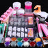 Nail Kit Set Professional Acrylic, 12 Glitter Acrylic Powder Kit, Nail Art Tips and Decoration for Beginners