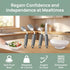 yuyingji Set Set Adaptive Utensils with Holder Base, Weighted Easy Grip Silverware for Elderly, Arthritis Utensils
