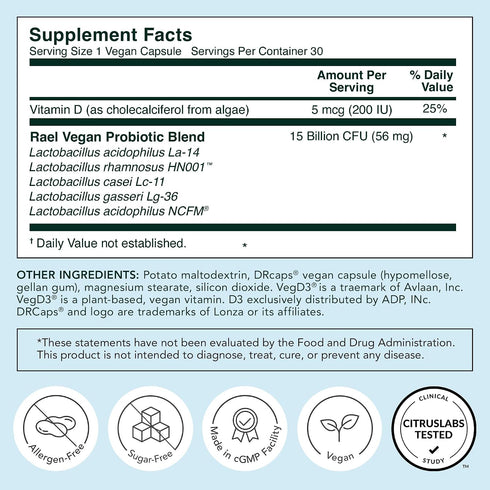 Immune (30 Rael Probiotics for Women - pH Balance Supplement with Prebiotics, Vaginal Health Servings)