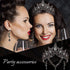 Hicarer 3 Pieces Baroque Queen Crown Set - Tiara Earrings Necklace Crystal Headband Tiaras for Women Bridal Wedding